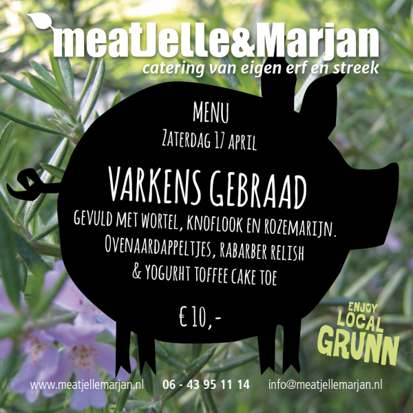 Meat Jelle en Marjan, catering, Lageland, Groningen, varkensgebraad, studioHille