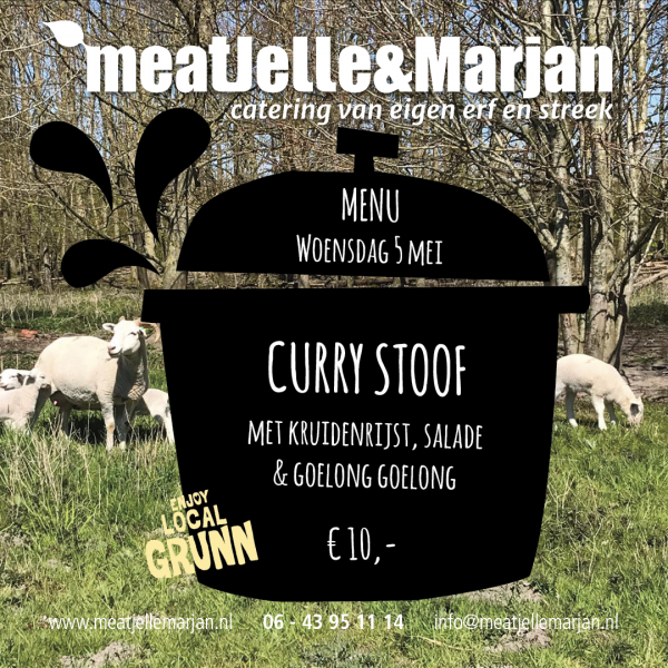 Meat Jelle & Marjan, catering, Lageland, Groningen, Curry, goelong, studio Hille