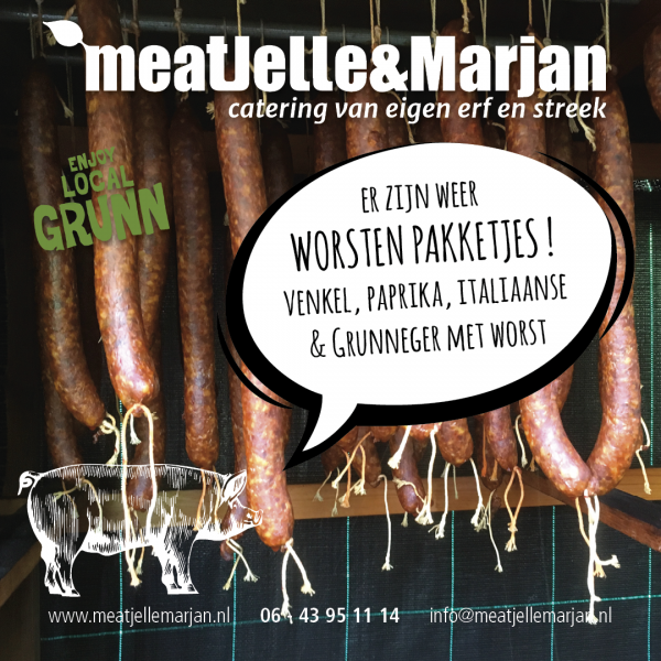 Meat Jelle en Marjan, catering, worst, Lageland, Groningen, studioHille