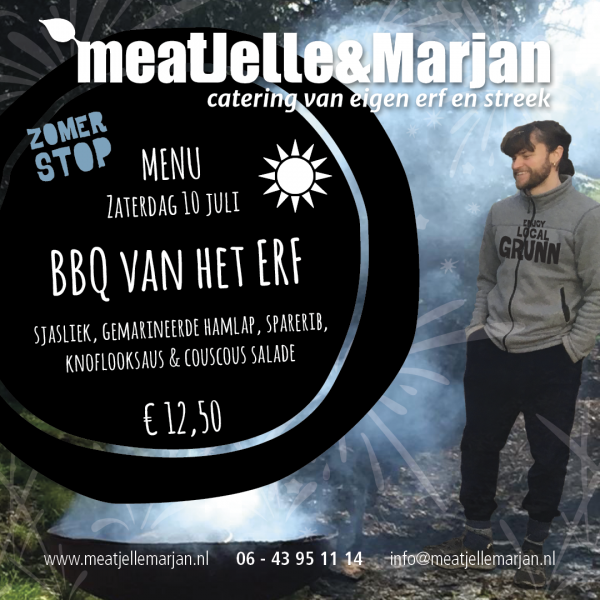MeatJelleMarjan, afhaalmaaltijden, zomerstop, catering, Lageland, Groningen, studio Hille