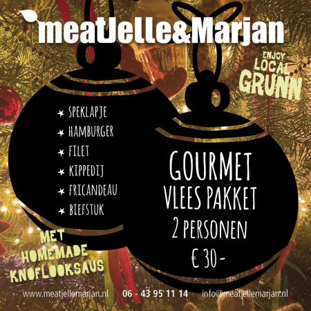 Meat Jelle en Marjan, catering, Lageland, Gourmet vleespakket, Kerst, studio Hille